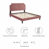 Novi Performance Velvet King Bed-MOD-6843 in Dusty Rose