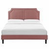 Novi Performance Velvet King Bed-MOD-6843 in Dusty Rose