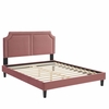 Novi Performance Velvet King Bed-MOD-6843 in Dusty Rose