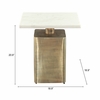 Nyra Side Table in White & Brass