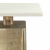 Nyra Side Table in White & Brass