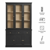 Nyx Arched Display Cabinet in Black Light Oak