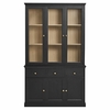 Nyx Arched Display Cabinet in Black Light Oak