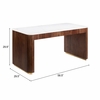 Obeah Desk in White & Walnut