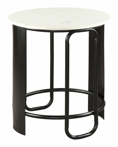 Obel Side Table in White & Black