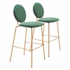 Odessa Barstool Set of 2 in Green & Gold