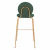 Odessa Barstool Set of 2 in Green & Gold