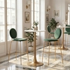 Odessa Barstool Set of 2 in Green & Gold