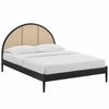 Odette Queen Arched Rattan Cane Platform Bed