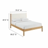 Olea Channel Tufted Boucle Solid Wood King Platform Bed