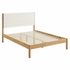 Olea Channel Tufted Boucle Solid Wood King Platform Bed