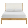 Olea Channel Tufted Boucle Solid Wood King Platform Bed