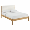 Olea Channel Tufted Boucle Solid Wood King Platform Bed
