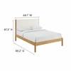 Olea Channel Tufted Boucle Solid Wood Queen Platform Bed