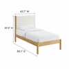 Olea Channel Tufted Boucle Solid Wood Twin Platform Bed