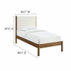 Olea Channel Tufted Boucle Solid Wood Twin Platform Bed
