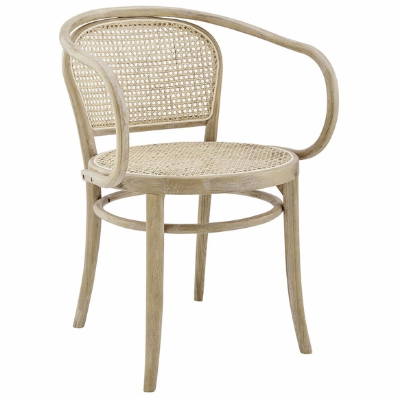 Oliana Wood Dining Armchair in Gray