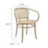 Oliana Wood Dining Armchair in Gray