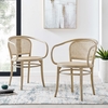 Oliana Wood Dining Armchair Set of 2 in Gray