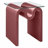 Ondine Glass Top Side Table