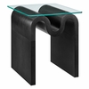 Ondine Glass Top Side Table
