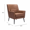 Ontario Accent Chair in Vintage Brown