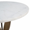 Ophelia Side Table in White & Brass