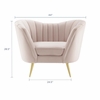 Opportunity Performance Velvet Armchair in Pink