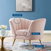 Opportunity Performance Velvet Armchair in Pink