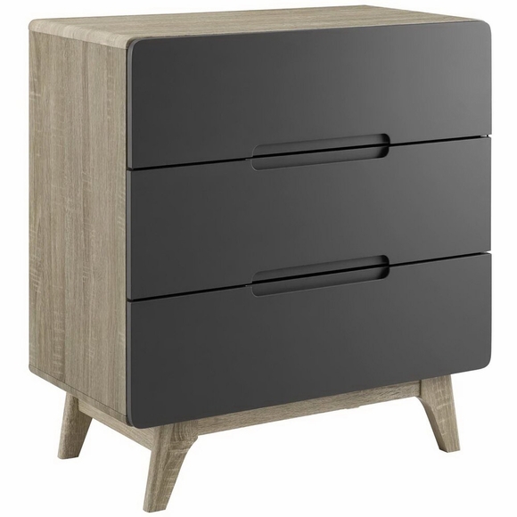 Origin Three-Drawer Chest or Stand in Natural Gray