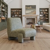 Orleen Accent Chair in Checker Green