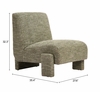 Orleen Accent Chair in Checker Green