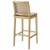 Ovard Wood and Rattan Bar Stool in Natural