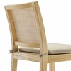 Ovard Wood and Rattan Bar Stool in Natural