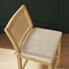 Ovard Wood and Rattan Bar Stool in Natural