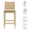 Ovard Wood and Rattan Counter Stool in Natural