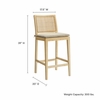 Ovard Wood and Rattan Counter Stool in Natural