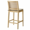 Ovard Wood and Rattan Counter Stool in Natural