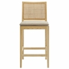 Ovard Wood and Rattan Counter Stool in Natural