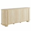 Overture 63" Oval Faux Travertine Sideboard in Travertine