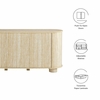 Overture 63" Oval Faux Travertine Sideboard in Travertine