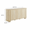 Overture 63" Oval Faux Travertine Sideboard in Travertine