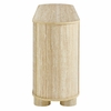 Overture 63" Oval Faux Travertine Sideboard in Travertine