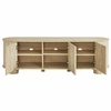Overture 63" Oval Faux Travertine TV Stand in Travertine