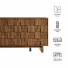 Owen 59 Inch 4 Door Geometric Sideboard in Walnut