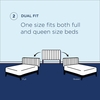 Paisley Tufted Full / Queen Upholstered Faux Leather Headboard in Black