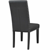 Parcel Dining Side Chair Vinyl Set of 4 in Black