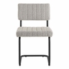 Parity Boucle Dining Side Chairs Set of 2 in Black Taupe