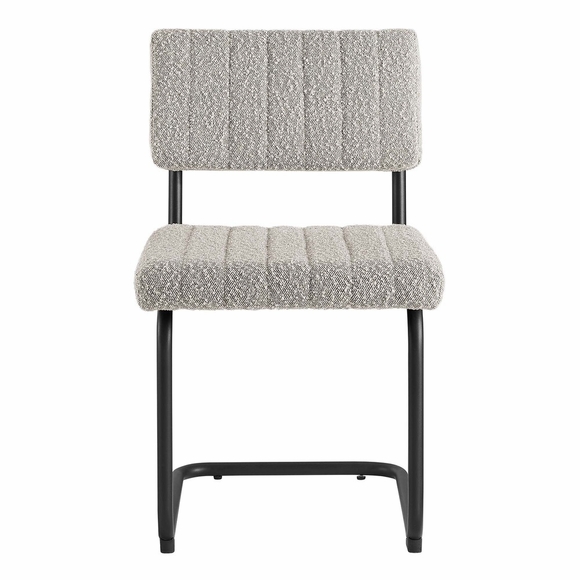 Parity Boucle Dining Side Chairs Set of 2 in Black Taupe