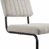 Parity Boucle Dining Side Chairs Set of 2 in Black Taupe